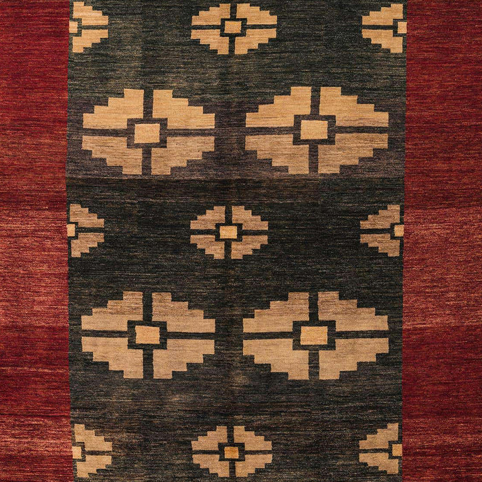 Abstract Dark Red Modern Rug, abs5051