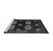 Sideview of Machine Washable Abstract Gray Modern Rug, wshabs5051gry