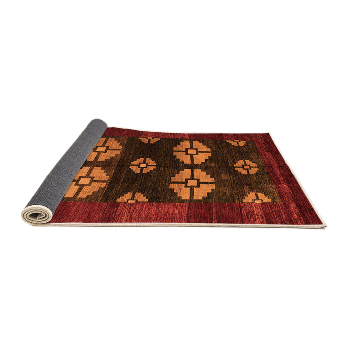Sideview of Abstract Orange Modern Rug, abs5051org