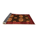 Sideview of Abstract Orange Modern Rug, abs5051org