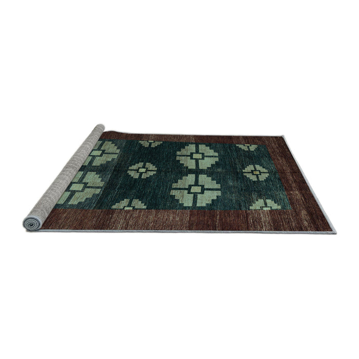 Sideview of Machine Washable Abstract Light Blue Modern Rug, wshabs5051lblu