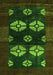 Machine Washable Abstract Green Modern Area Rugs, wshabs5051grn