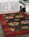 Machine Washable Abstract Dark Red Rug in a Family Room, wshabs5051