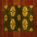 Square Abstract Yellow Modern Rug, abs5051yw