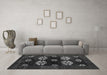 Machine Washable Abstract Gray Modern Rug in a Living Room,, wshabs5051gry