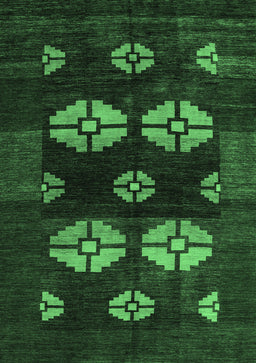 Abstract Emerald Green Modern Rug, abs5051emgrn