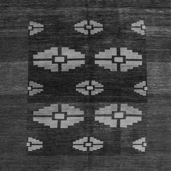 Square Abstract Gray Modern Rug, abs5051gry