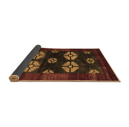 Sideview of Abstract Brown Modern Rug, abs5051brn