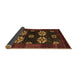 Sideview of Abstract Brown Modern Rug, abs5051brn