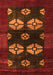 Machine Washable Abstract Orange Modern Area Rugs, wshabs5051org