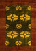 Machine Washable Abstract Yellow Modern Rug, wshabs5051yw