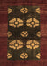 Machine Washable Abstract Brown Modern Rug, wshabs5051brn