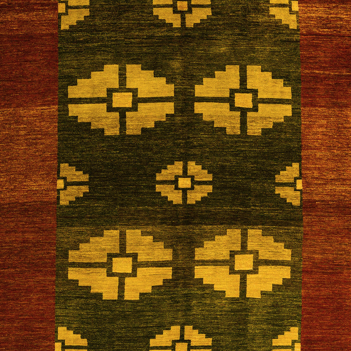 Abstract Yellow Modern Rug, abs5051yw