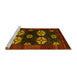 Sideview of Machine Washable Abstract Yellow Modern Rug, wshabs5051yw