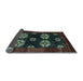 Sideview of Abstract Light Blue Modern Rug, abs5051lblu