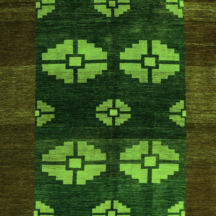 Abstract Green Modern Rug, abs5051grn