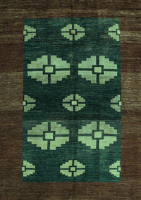 Abstract Turquoise Modern Rug, abs5051turq