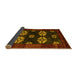 Sideview of Abstract Yellow Modern Rug, abs5051yw