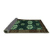 Sideview of Abstract Turquoise Modern Rug, abs5051turq