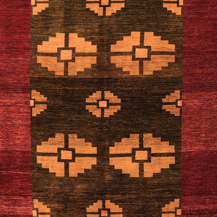 Abstract Orange Modern Rug, abs5051org