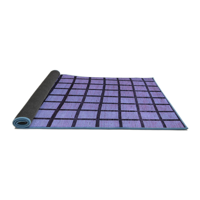 Sideview of Checkered Blue Modern Rug, abs5052blu