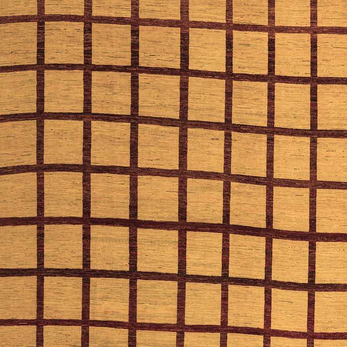 Machine Washable Checkered Brown Modern Rug, wshabs5052brn