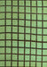 Machine Washable Checkered Turquoise Modern Area Rugs, wshabs5052turq