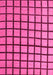 Machine Washable Checkered Pink Modern Rug, wshabs5052pnk