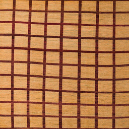 Square Machine Washable Abstract Dark Orange Rug, wshabs5052