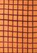 Machine Washable Checkered Orange Modern Area Rugs, wshabs5052org