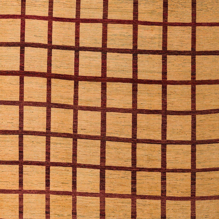 Machine Washable Abstract Dark Orange Rug, wshabs5052