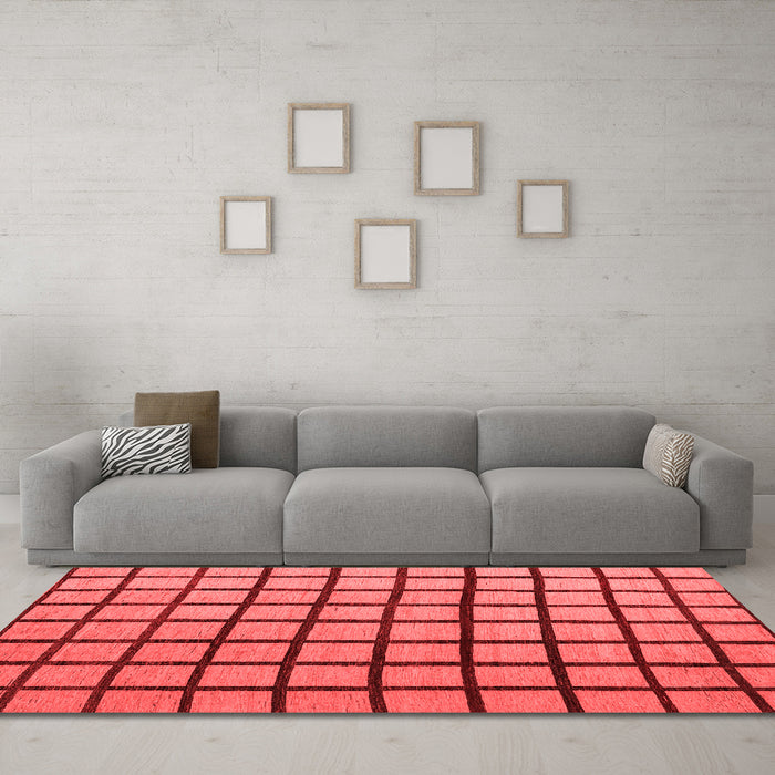Modern Red Washable Rugs