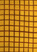 Machine Washable Checkered Yellow Modern Rug, wshabs5052yw