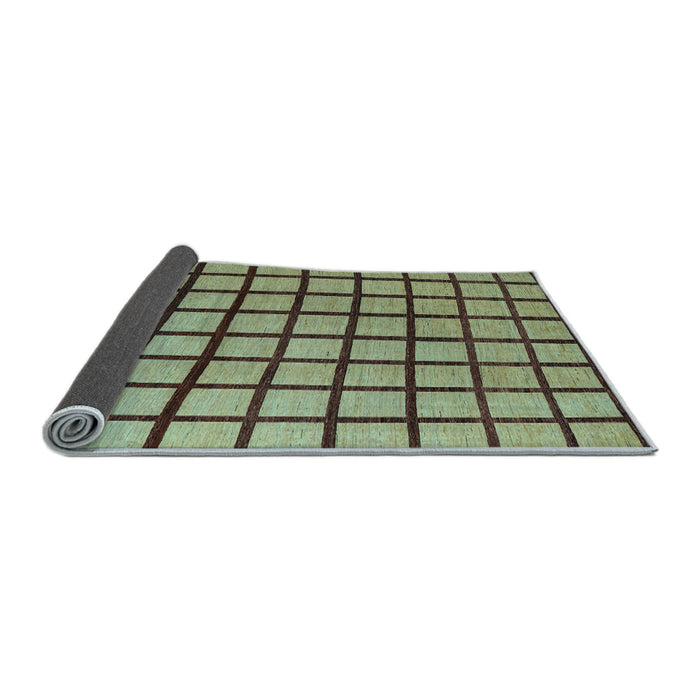Sideview of Checkered Light Blue Modern Rug, abs5052lblu
