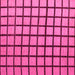 Square Machine Washable Checkered Pink Modern Rug, wshabs5052pnk