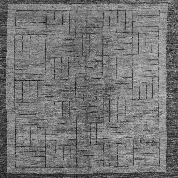 Square Machine Washable Abstract Gray Modern Rug, wshabs5053gry