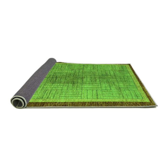 Sideview of Abstract Green Modern Rug, abs5053grn