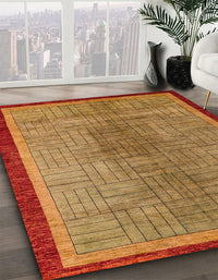 Abstract Orange Modern Rug, abs5053