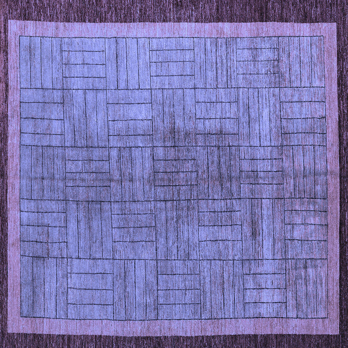 Square Machine Washable Abstract Blue Modern Rug, wshabs5053blu