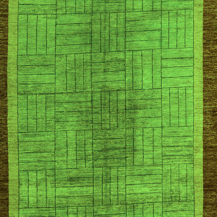 Machine Washable Abstract Green Modern Area Rugs, wshabs5053grn