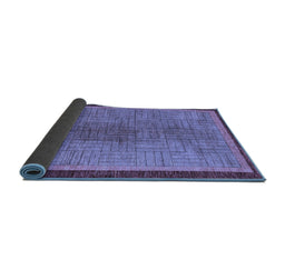 Sideview of Abstract Blue Modern Rug, abs5053blu