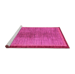 Sideview of Machine Washable Abstract Pink Modern Rug, wshabs5053pnk