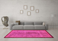 Machine Washable Abstract Pink Modern Rug, wshabs5053pnk