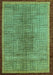 Machine Washable Abstract Turquoise Modern Area Rugs, wshabs5053turq