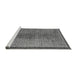 Sideview of Machine Washable Abstract Gray Modern Rug, wshabs5053gry