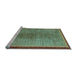 Sideview of Machine Washable Abstract Light Blue Modern Rug, wshabs5053lblu