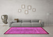 Machine Washable Abstract Purple Modern Area Rugs in a Living Room, wshabs5053pur