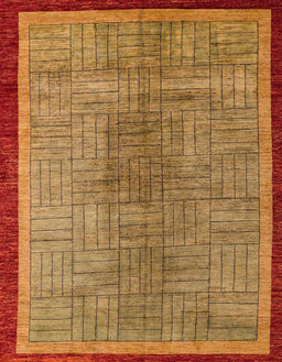 Abstract Orange Modern Rug, abs5053