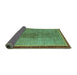 Sideview of Abstract Turquoise Modern Rug, abs5053turq