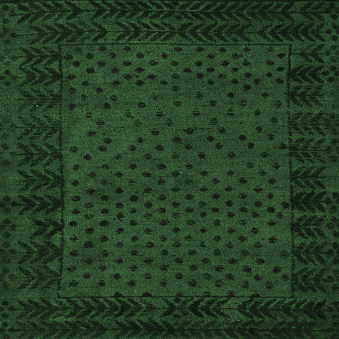 Square Machine Washable Abstract Emerald Green Modern Area Rugs, wshabs5054emgrn